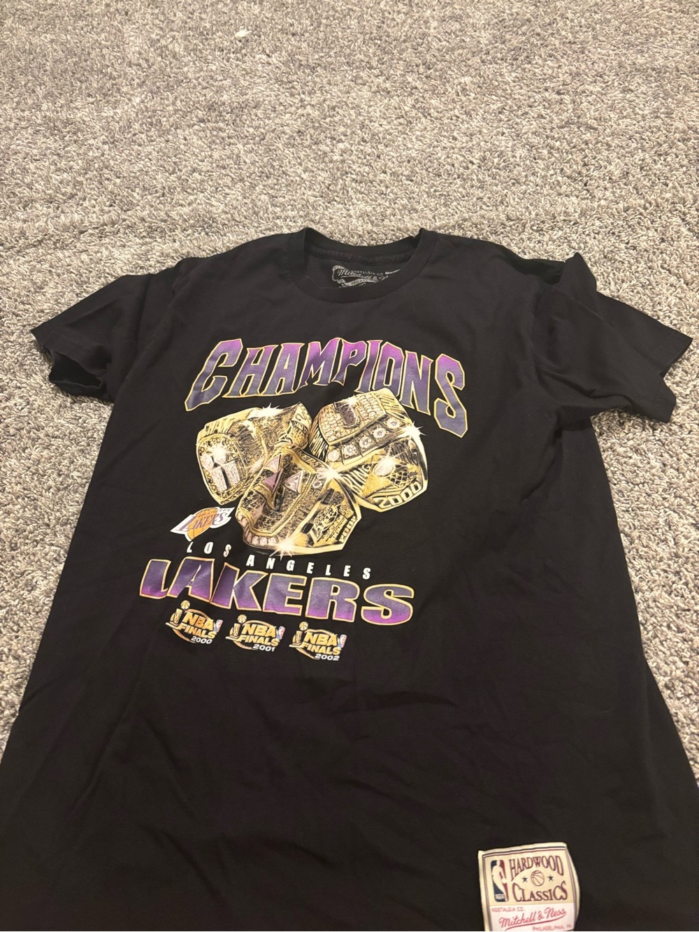 Mitchell & Ness Black Los Angeles Lakers Champions Graphic Tee